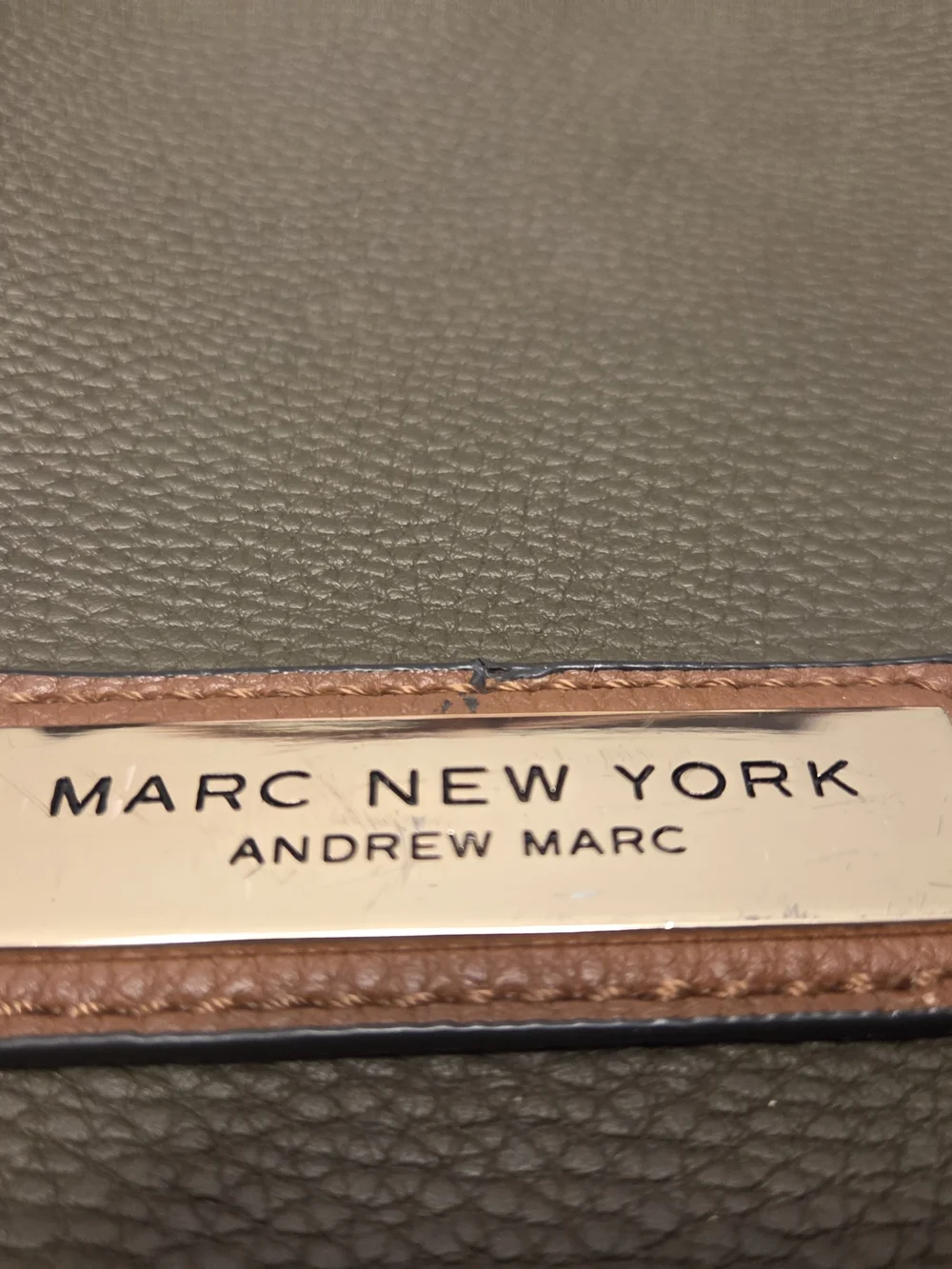 Marc New York Olive Green Leather Tote Purse